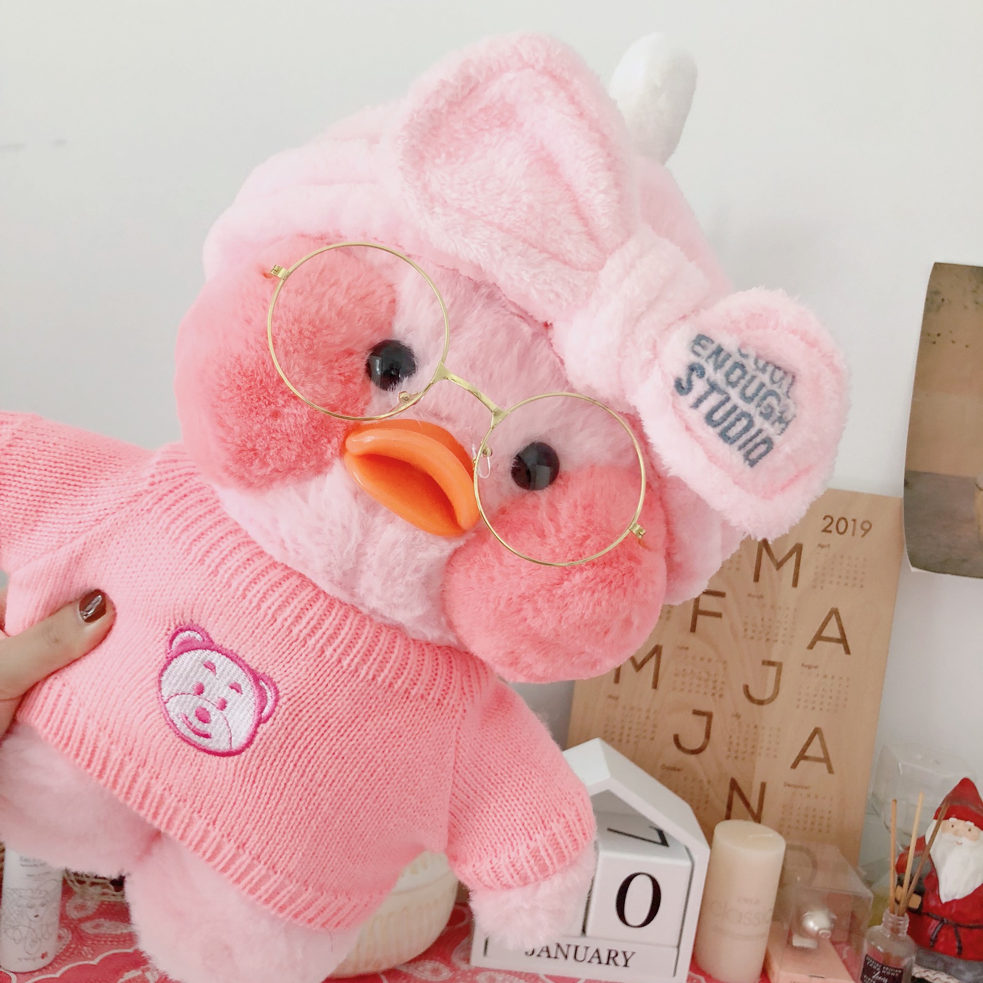 网红玻尿酸鸭热水袋充电式防爆正品毛绒娃娃可爱暖宝宝卡通暖水袋 - 图3