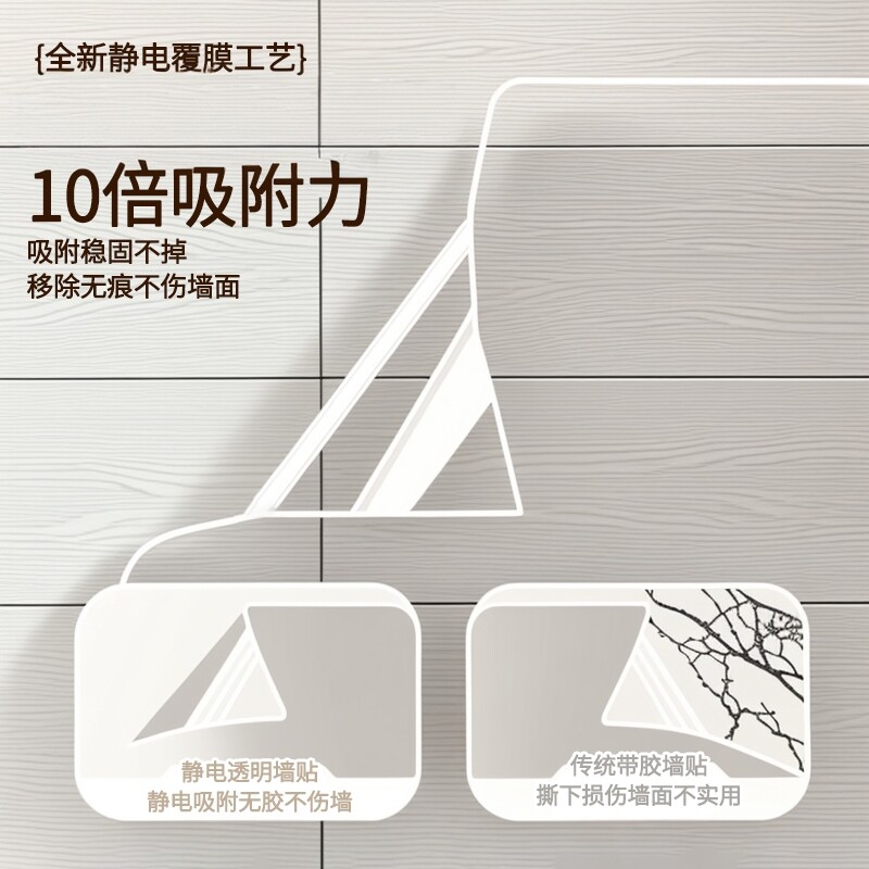 厨房防油贴纸静电透明耐高温瓷砖墙贴灶台油烟机墙面防水自粘墙纸