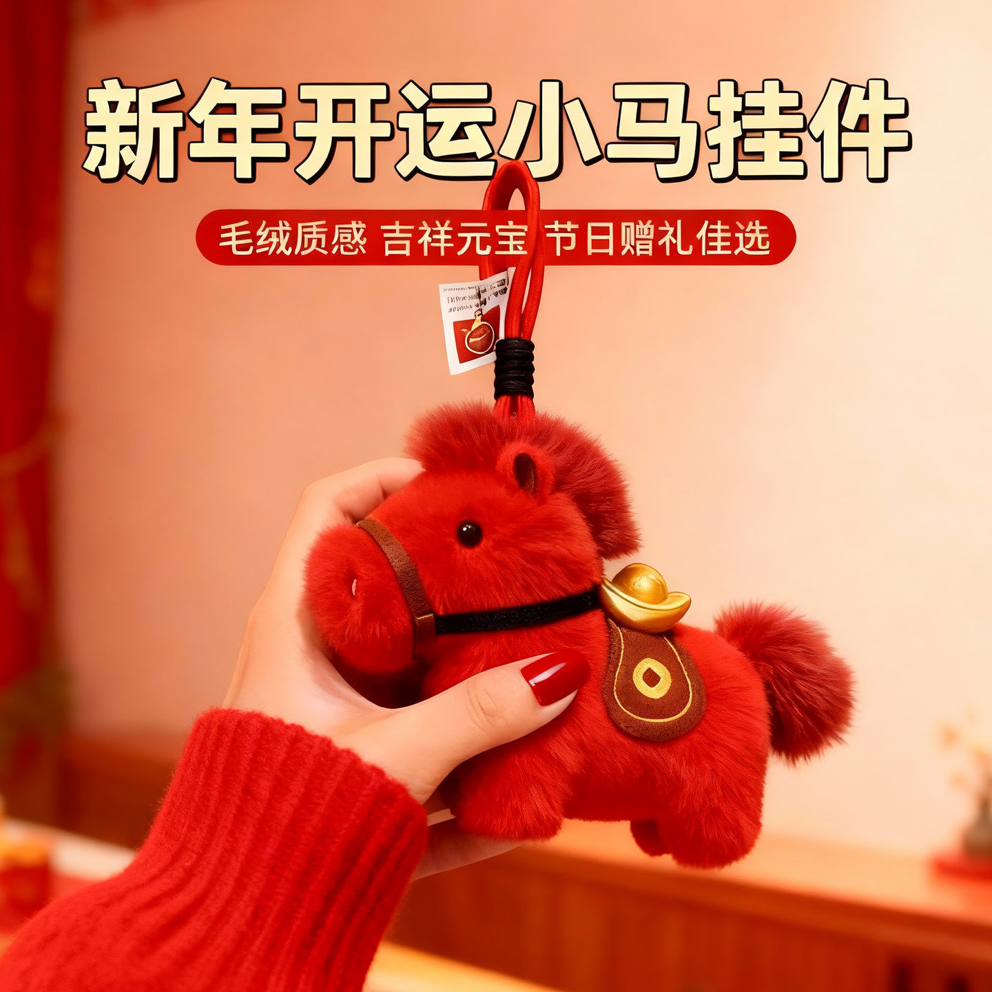 小马挂件包包毛绒玩偶挂饰可爱马年生肖吉祥物2026年新款新年礼物,淘宝优惠券,粉丝福利购,淘宝优惠卷