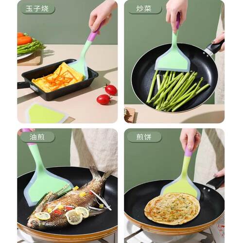 烙饼硅胶铲防粘锅不伤锅烘焙刮刀厨房适用铲子家用炒菜锅铲 - 图3