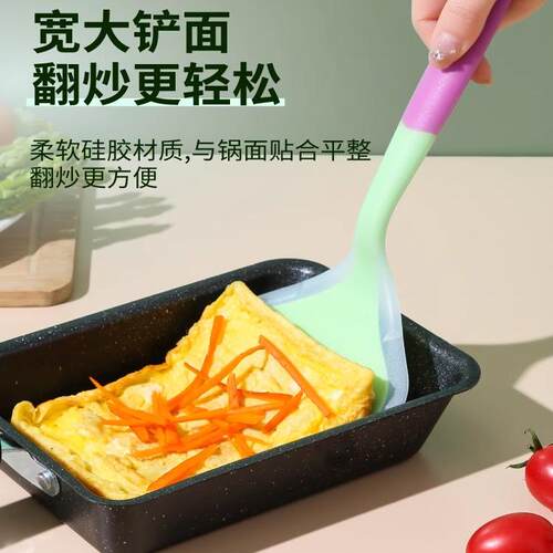 烙饼硅胶铲防粘锅不伤锅烘焙刮刀厨房适用铲子家用炒菜锅铲 - 图0