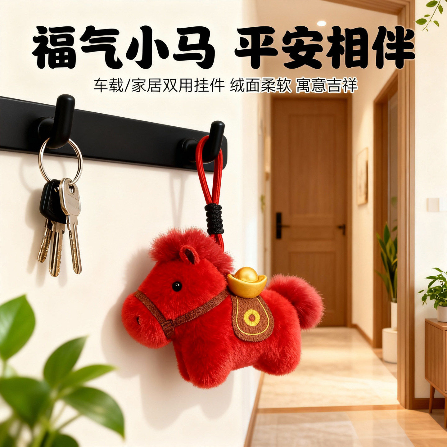 小马挂件包包毛绒玩偶挂饰可爱马年生肖吉祥物2026年新款新年礼物,淘宝优惠券,粉丝福利购,淘宝优惠卷