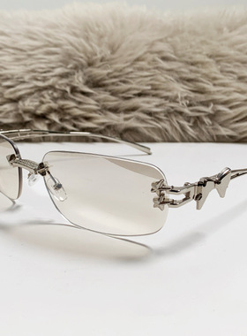 jennie同款无框墨镜女款高级感联名星星水钻辣妹风Y2K太阳眼镜潮