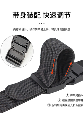 利普鲨新款合金磁吸扣腰带弹力