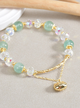 新款天然草莓晶水晶手链夏季女小众高级感义乌小商品手工手饰