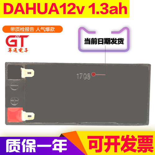 原装正品大华DAHUA DHB12v1.3ah铅酸蓄电池照明灯电梯备用电源 - 图2