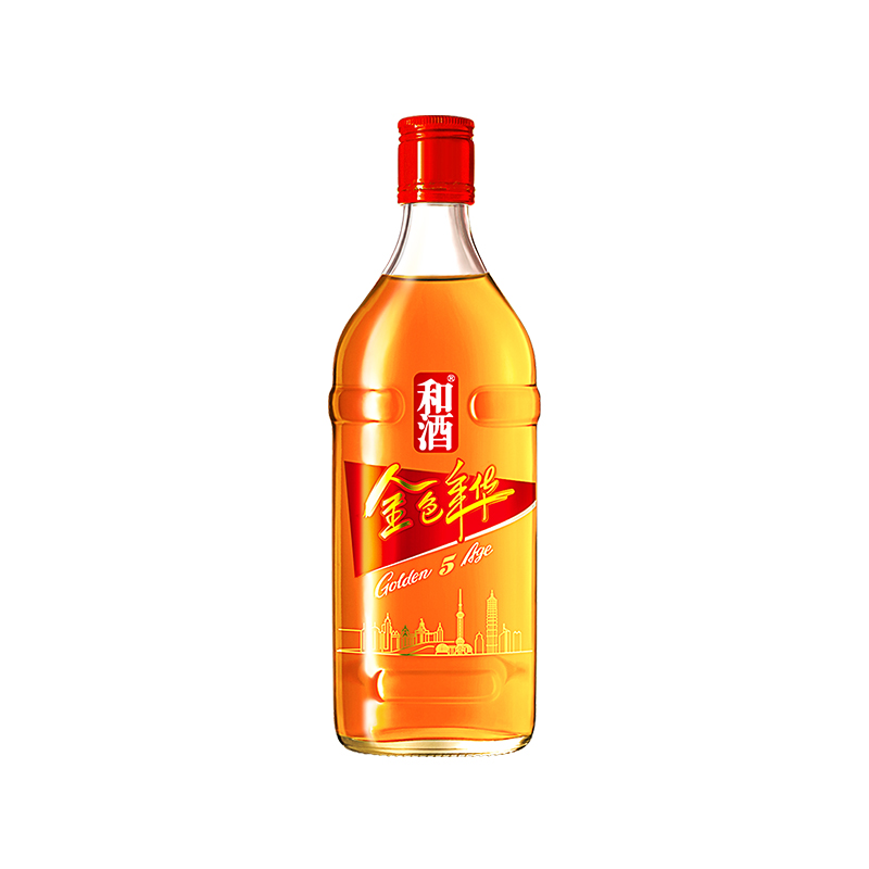 和酒 上海老酒 金色年华五年5年500ml*6瓶装 黄酒 年货礼盒整箱
