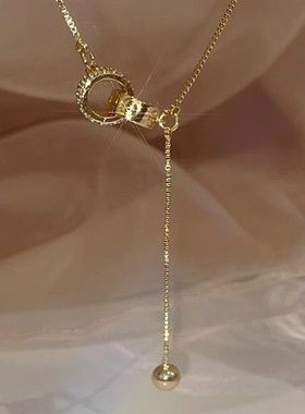 环环相扣轻奢小众设计感高级感项链女2024新款爆款锁骨链气质百搭