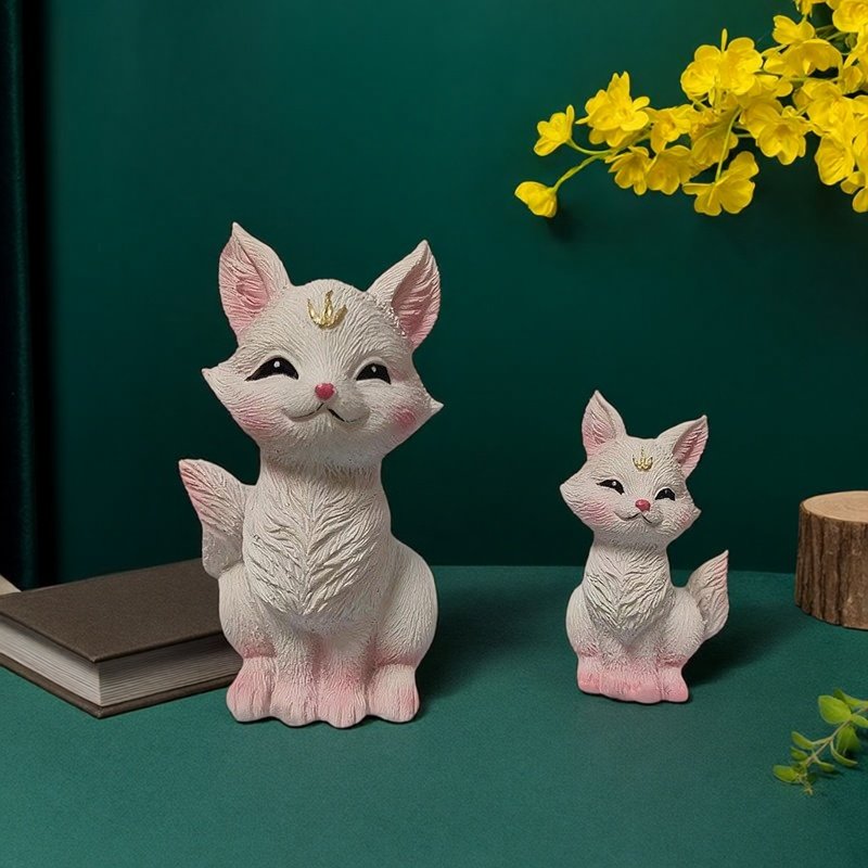 可爱九尾狐狸树脂盆栽花盆装饰品户外庭院花园摆件阳台造景布置,淘宝优惠券,粉丝福利购,淘宝优惠卷