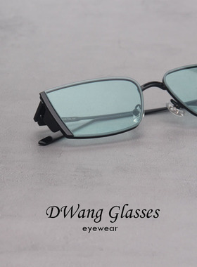 墨镜方框平面个性风黄色尼龙镜片