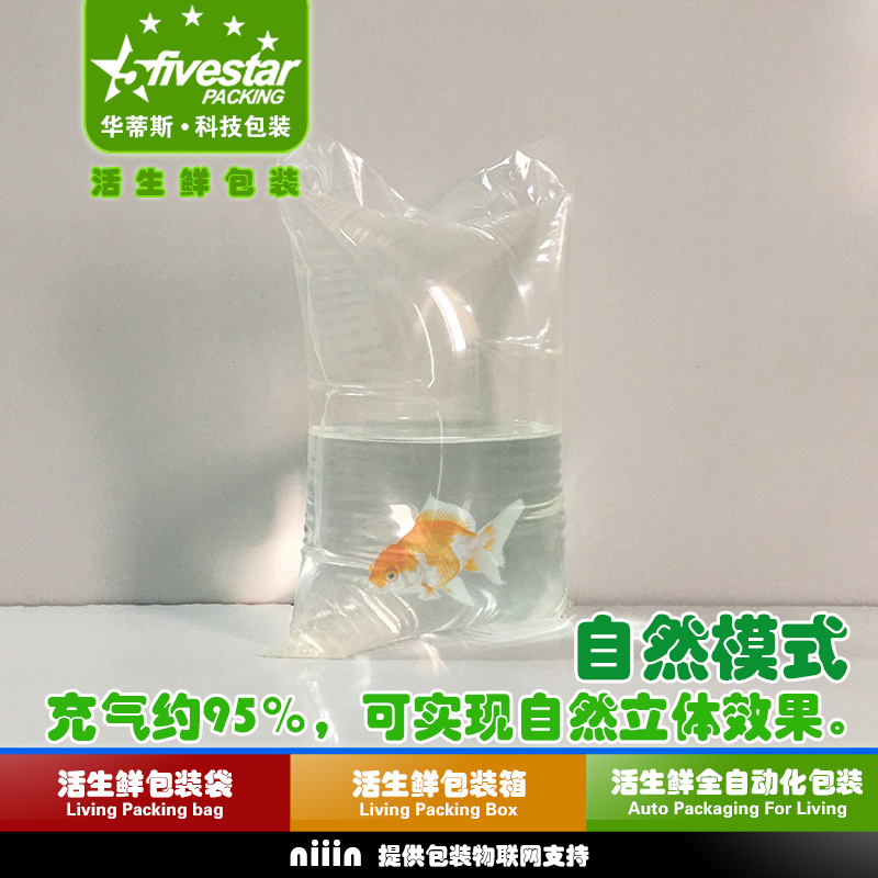 方便快捷活体观赏鱼快递袋活鱼水产海鲜包装充氧袋水族打包氧气袋 - 图0