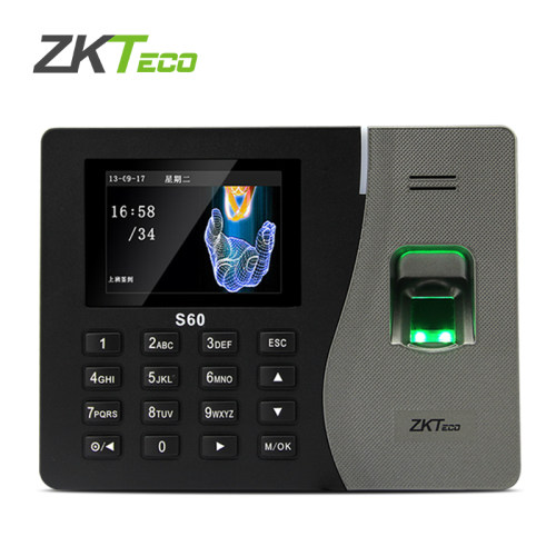 ZKTeco熵基 S60指纹识别密码考勤机打卡机 智能员工上班签到机 U盘网络 - 图0