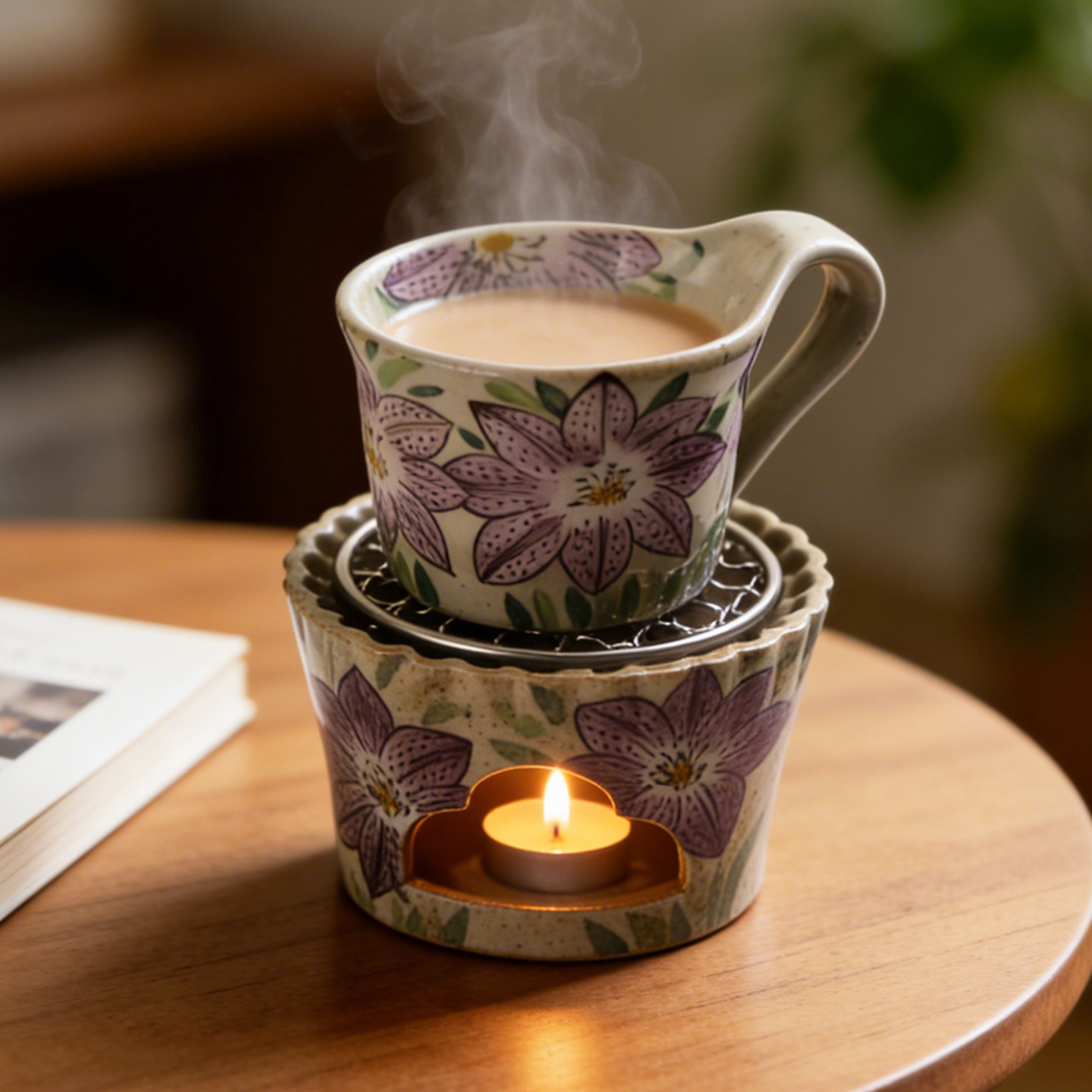 景德镇手绘蜡烛酒精温茶炉围炉煮茶茶具配件茶壶咖啡杯底座加热炉,淘宝优惠券,粉丝福利购,淘宝优惠卷