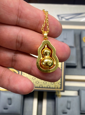 金店同款旋转葫芦项链锁骨链