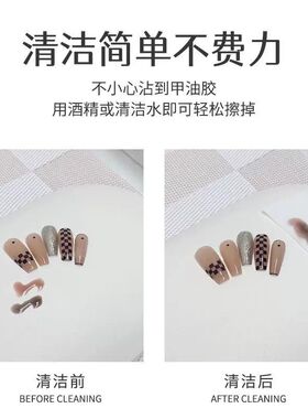 俄式简约风美甲手枕套装手枕垫桌垫斜面原木皮质美甲店专用工具
