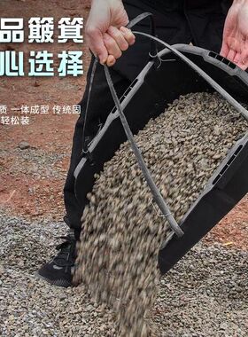 新款耐用建筑工地大号挑泥沙轮胎皮簸箕农用加厚垃圾挑土塑料粪箕