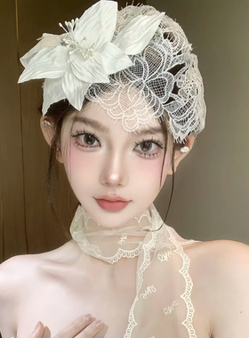 发饰套装蕾丝布艺日韩森系超仙美