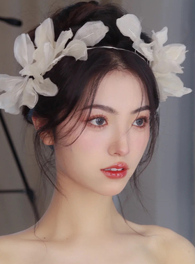 发箍发带布艺串珠日韩森系超仙美