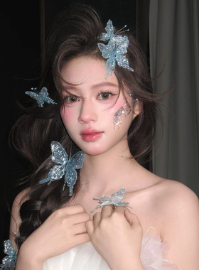 老师同款超仙新娘蝴蝶发夹