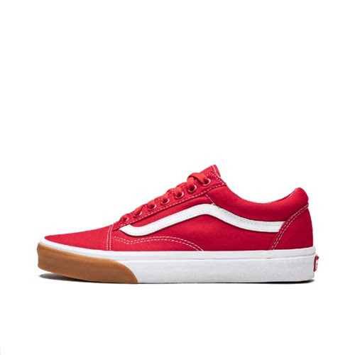 Vans/万斯 Old Skool Gum Bumper新款红白棕休闲板鞋VN0A38G1UK1 - 图3