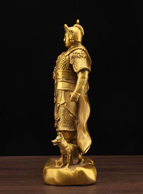 纯铜二郎神摆件黄像显圣