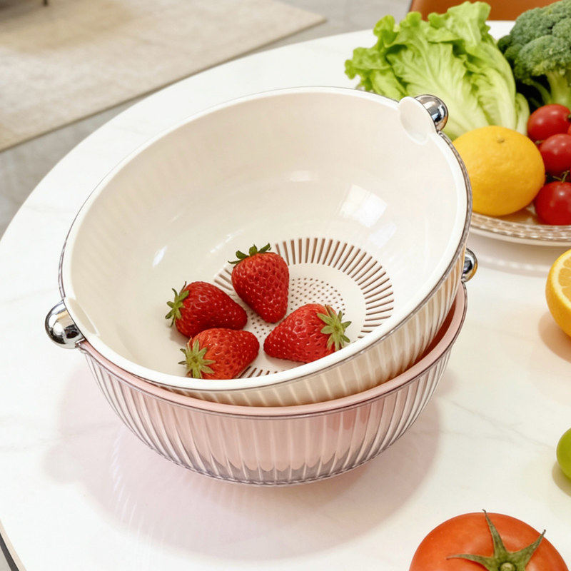 双层洗菜盆沥水篮厨房新款洗水果蔬菜家用食品级果盘淘洗菜篮子,淘宝优惠券,粉丝福利购,淘宝优惠卷