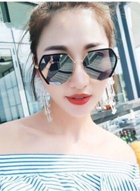 网红款太阳眼镜女时尚潮大框素颜蛤蟆镜遮阳防晒拍照司机开车墨镜