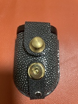 Head Layer Cow Leather Handmade Wax Thread Bow Sewn Steel Ball Outdoor Fashion Steel Ball Fashion Creativity New Magnetic Suction Portable Containing Bag