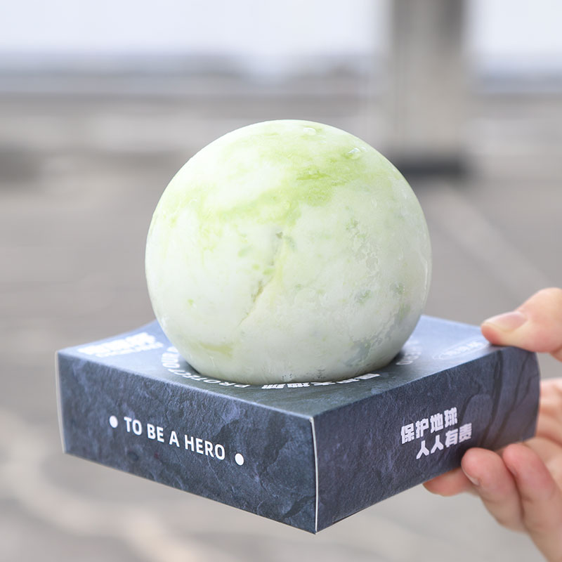 400ml圣诞球形瓶透明塑料冷饮甜品奶茶杯pet加厚食品级罐装地球瓶 - 图1