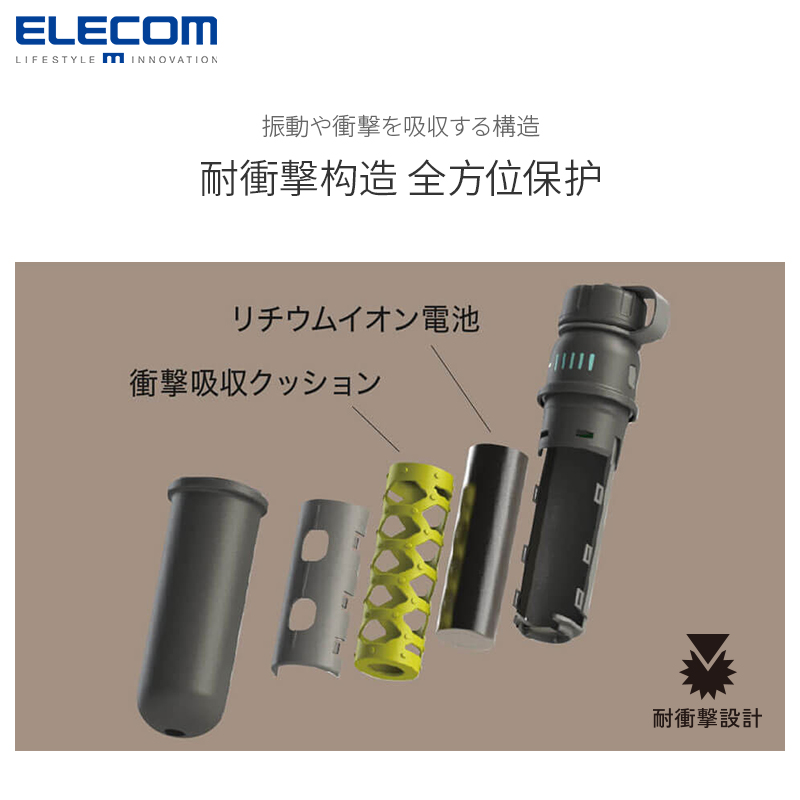 ELECOM户外移动电源大容量10000/15000毫安快充便携充电宝IP67防水耐冲击适用华为小米苹果手机露营备用 - 图0