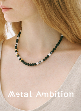 石头纯银串珠女高级感项链