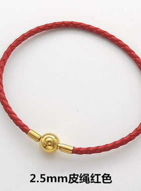 细款首饰手绳女款红绳3d硬金小孔