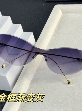 2025新款复古金属连体猫眼墨镜
