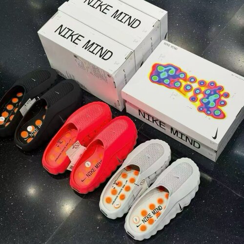 Nike Mind 001 耐克一脚蹬男女款赛前舒适包头恢复拖鞋HQ4307-600 - 图0