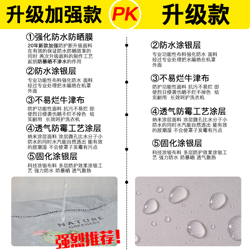 海尔幂动力洗衣机罩TQB100-F971 全自动10公斤波轮防水防晒防尘套