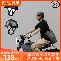 3C Day Style Summer Light Half Armor Ladyman Electric Car Helmet Male And Female Riding Retro Locomotive Safety Helmet