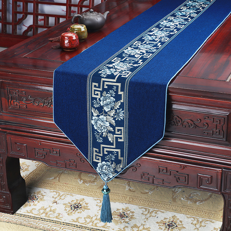 艺必旭桌旗新中式现代简约风格古典复古古典茶几布艺刺绣麻桌旗,淘宝优惠券,粉丝福利购,淘宝优惠卷