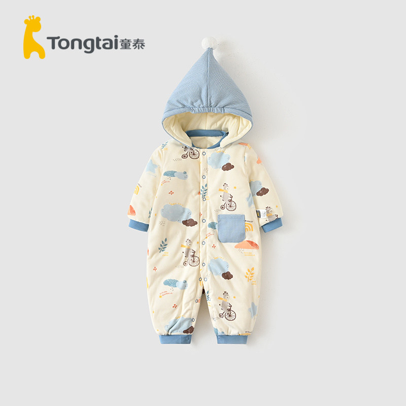 童泰秋冬季5-24月婴儿男女棉哈衣 童泰母婴连身衣/爬服/哈衣
