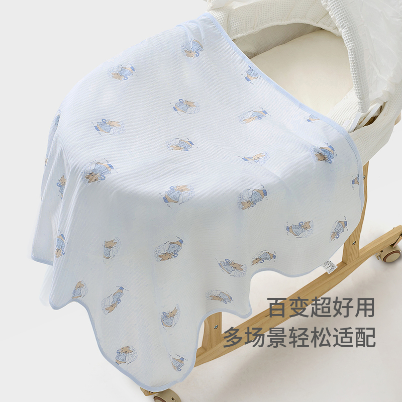 童泰包单婴儿包被新生儿抱被宝宝包裹巾纯棉产房襁褓巾盖毯2件装 - 图2