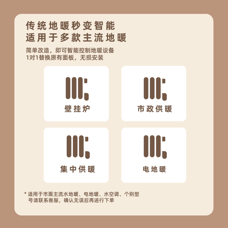 小米米家新款M2希到Heatcold水电地暖智能温控器小爱同学控制面板 - 图0