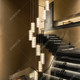 High ceiling loft duplex stairwell crystal chandelier