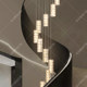 High ceiling loft duplex stairwell crystal chandelier