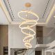Large chandelier in the duplex floor of the villa