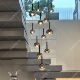 Staircase overhead chandelier Italian style light luxury duplex floor lamp