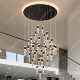 Villa spacious living room large chandelier duplex floor light luxury crystal lamp high-end modern art hollow staircase lamps