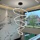Large chandelier in the duplex floor of the villa