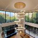 Simple design villa living room large chandelier