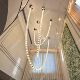 Duplex floor ceiling large chandelier designer crystal lamp