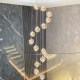Duplex stair chandelier light luxury crystal villa loft