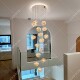 Staircase overhead chandelier new style light luxury headlight with stars